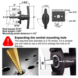T Handle Latch leer Truck Cap Lock Replacement Truck Cap Locking t-Handles- T Handle Latch Kit Truck Topper Lock/Camper Shells, Garage Doors, Truck Cap Accessories