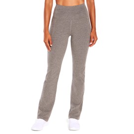 Marika Women's Sophia High Rise Tummy Control Bootleg Pant, Heather Black, X-Large