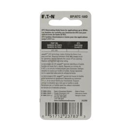 Bussmann BP/ATC-10ID easyID Illuminating Blade Fuse, (Pack of 2)