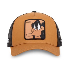 Capslab Daffy Duck Looney Tunes Beige Trucker Cap, Trucker-Daffy-Beige-#33893