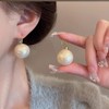 Big Pearl Drop Earrings for Women Oversized White Pearl Dangle