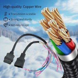 Snow Plow for Truck - Western Fisher Snow Plow Repair Harness Kit Replace 49317 22335K 49308 22336K with Dust Cover 9 Pin Truck Side Repair Harness Cover Included