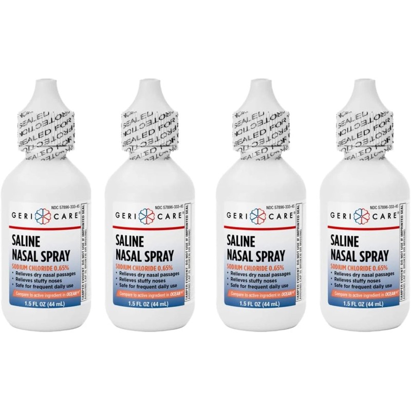 GeriCare Saline Nasal Spray 0.65% – Moisturizing Relief, 1.5oz (4