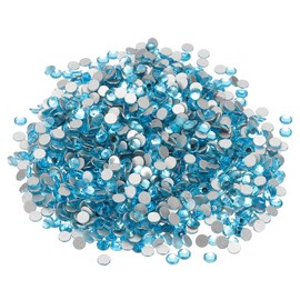 PATIKIL SS12/1440 Pieces Glass Diamond Rhinestones, Crystal Glass Flat Back Stones Round Crystal Man Made Gems Diamond Decoration for Nail Art Craft Clothes DIY Makeup, Blue