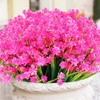 JEMONG 16 Bundles Artificial Flowers Outdoor UV Resistant Fake Flowers