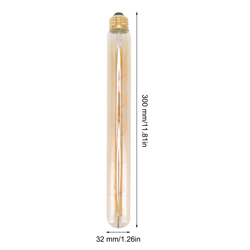 LED Tubular Bulb Gold Warm Light E27 E26 Dimmable LED