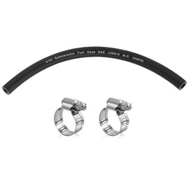 5/16" Submersible Fuel Hose SAE 30R10 In-Tank Fuel Line for E85, Gasoline, Diesel – 300 PSI High Pressure, Fits for Automotive & Marine Fuel Systems, Includes 4 Hose Clamps (5/16'' ID, 1 Ft)