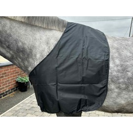 Ruggles Satin Anti Rub Bib for horses and ponies - Shoulder Guard (Black, Full)