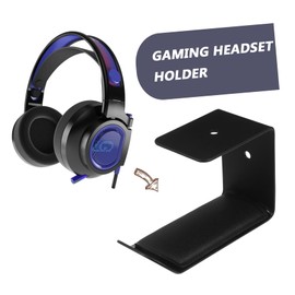 iplusmile Headphone Stand Under Desk PU Headset Holder Hanger for Gamers Compatible with Headphones VR Headsets Space Saving Design for Clutter Workstation