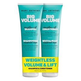 Marc Anthony Big Volume Hair Shampoo & Conditioner Set for Fine, Thin Hair - Lightweight Volumizing Shampoo & Conditioner for Gentle Cleansing - Frizz-Free & Sulfate-Free Hair Care Product