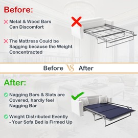 Imperijade Large Queen (58.5X 80'') Bunkie Board | Light and Thin & Low Profile Bed Support Board | Easy Setup, Breathable, Noise Minimizing, Moisture Resistant | Bed Support Flat Noodles