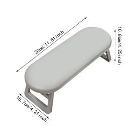 Eigell Nail Arm Rest Nails Tech Professional Folding Non Slip Hand Rest Manicure Hand Cushion for Beginners, Salon Shop Home Travel, gray
