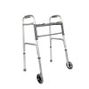 MediChoice Dual-Release Two Button/Folding Walker, Height Adjustable with 5 Inch