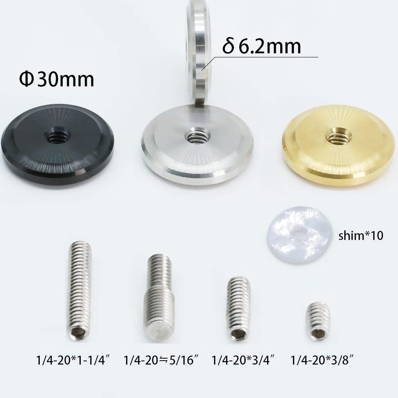 BICASTER Archery Stabilizer Weights Stainless Steel Total 10 Ounces (Gold/Silver)