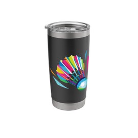 Badminton Game Shuttlecock Sport Badminton Pop Art Stainless Steel Insulated Tumbler