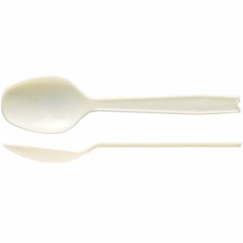 Nagao 3771203 Disposable Spoons, 5.5 inches (14 cm), Natural, Individually Wrapped, Set of 100
