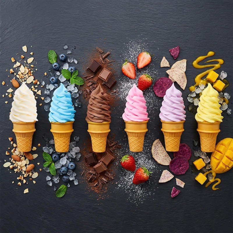YOUEON 6 Pcs Artificial Ice Cream Cones, Simulated Ice Cream