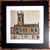 Greetingles Lowry-Style 12"/31cm Square Framed Print. Beautiful Black Ash Frame