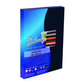 Fitted Bed Sheets Double Black | Jersey Cotton Double Fitted Sheet Black Bedding Double 4 Way Stretch Fitted Sheets - Shrinkage and Fade Resistant. 140x200cm.