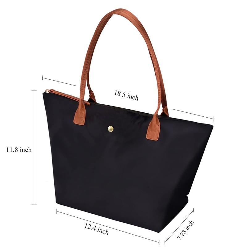 GM LIKKIE Shoulder Tote Bag for Women, Nylon Top-Handle Purse,