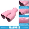 X AUTOHAUX Car Exhaust Tip Heart Shaped Tail Pipe 2.48Inch