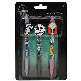 Innovative Designs Nightmare Before Christmas 3pk Character Pens with Rubber Clips