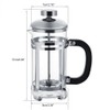 350ml Stainless Steel Glass Cafetiere French Filter Tea Coffee Pot