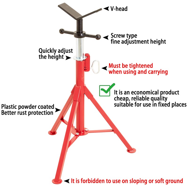 Pipe Stand V Head Adjustable Height for welding