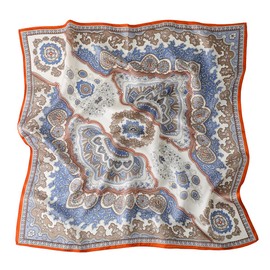 STARWHISPER 100% Pure Mulberry Silk Square Scarf-27''x27 Lightweight Hair Scarves Headscarf Night Sleeping with Gift Packed