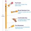 LACCHOUFEE Wood-Cased #2 HB Pencils Bulk, Pre-sharpened with Eraser top,
