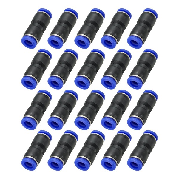 PATIKIL 20pcs 8mm Push To Connect Fittings Plastic Airline Hose