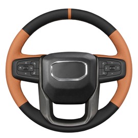 MEWANT Steering Wheel Cover for GMC Sierra Steering Wheel Cover for GMC Sierra 1500 / Sierra 1500 Limited/Sierra 2500 / Sierra 3500/ Yukon (XL) Hive Microfiber Leather