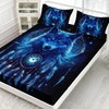 AILONEN Boys Wolf Fitted Sheet Set Twin XL Size,Blue Black