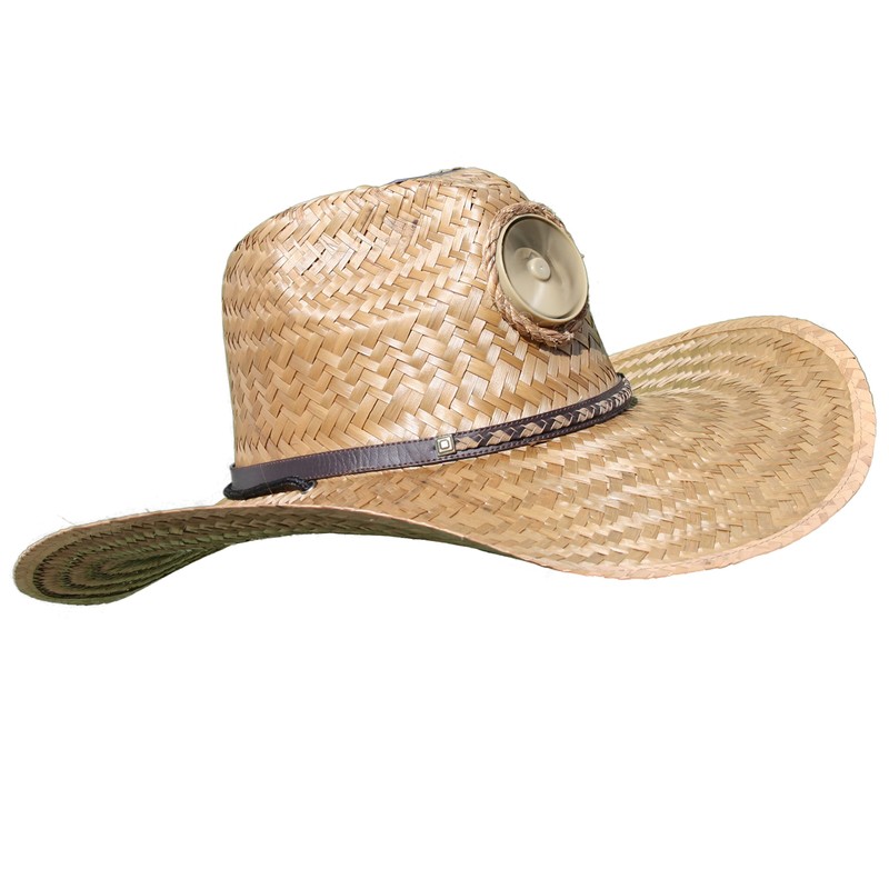 KOOL BREEZE SOLAR HAT Kool Breeze Mens Brown Gentlemen with