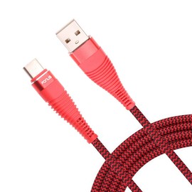 10ft USB Cable Type-C Charger Cord Compatible with Lively Jitterbug Smart4, Power Wire USB-C Long Red Braided