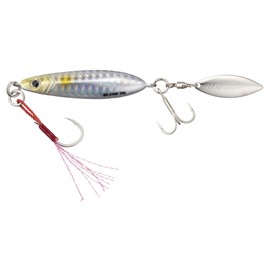 Major Craft Maki Jig Slow, Spinning Metal Jig, 1.1 oz (30 g), Silver #8 Lure