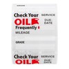 Hycodest Oil Change Stickers 200 Pcs 2x2 Service Reminder Labels