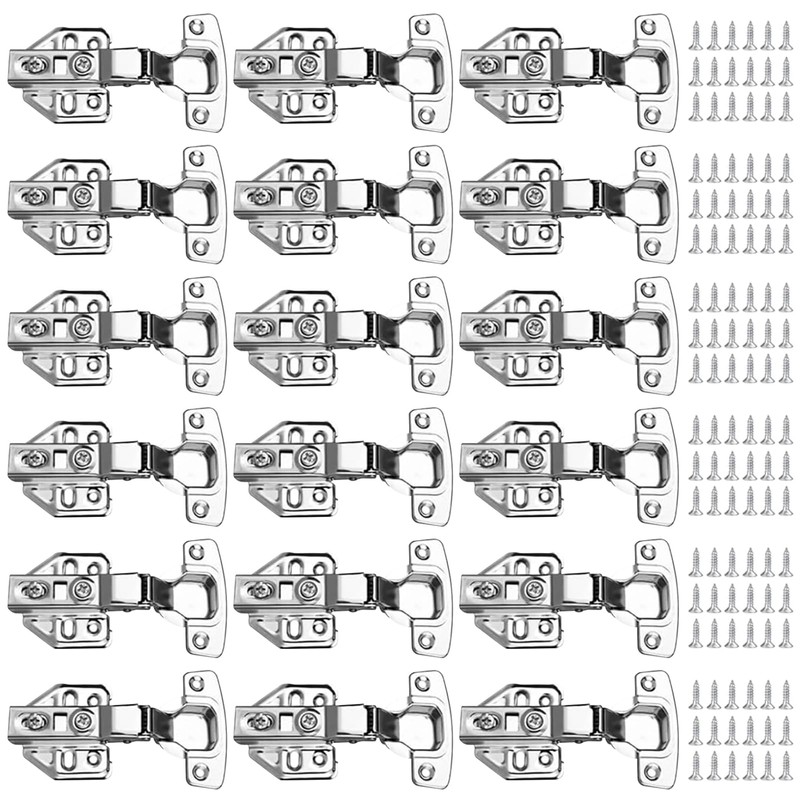 18pcs Kitchen Cupboard Hinges Soft Close Hinges Cupboard Hinges Cabinet