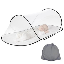 Mosquito Net Pop Up 200 x 80 x 56 cm, Foldable Mosquito Net, Portable Camping Tent, Ultralight 360° Protection, Family Mosquito Net Beds, Easy and Quick Installation, Camping, Travel, Indoor
