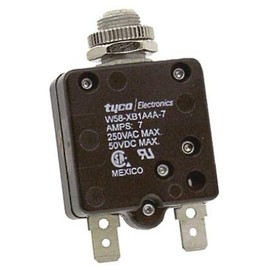POTTER & BRUMFIELD W58-XB1A4A-7 7A; PRODUCT RANGE:W58 SERIES; CURRENT RATING:7A; NO. OF POLES:1 POLE; VOLTAGE RATING VDC:50VDC; VOLTAGE RATING VAC:250VAC; CIRCUIT BREAKER MOUNTING:PANEL; OPERATING VOL