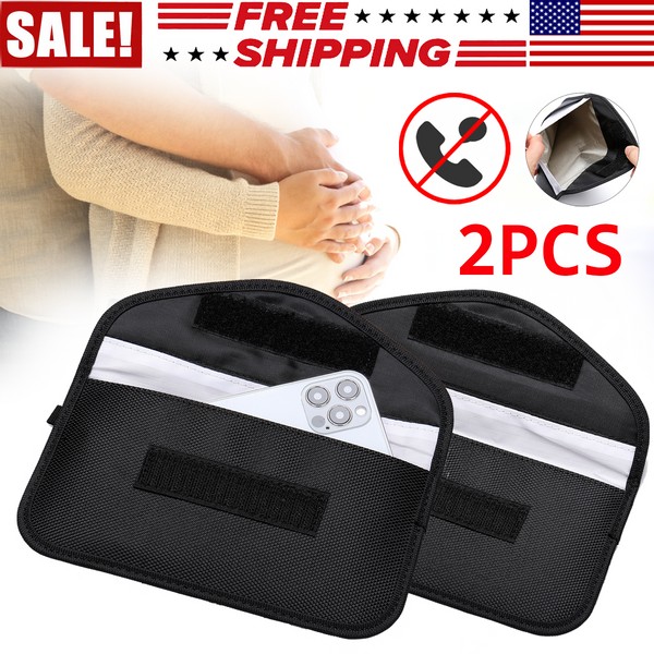 Universal 2Pack Faraday Bag Cell Phone Wallet Blocker RFID Signal