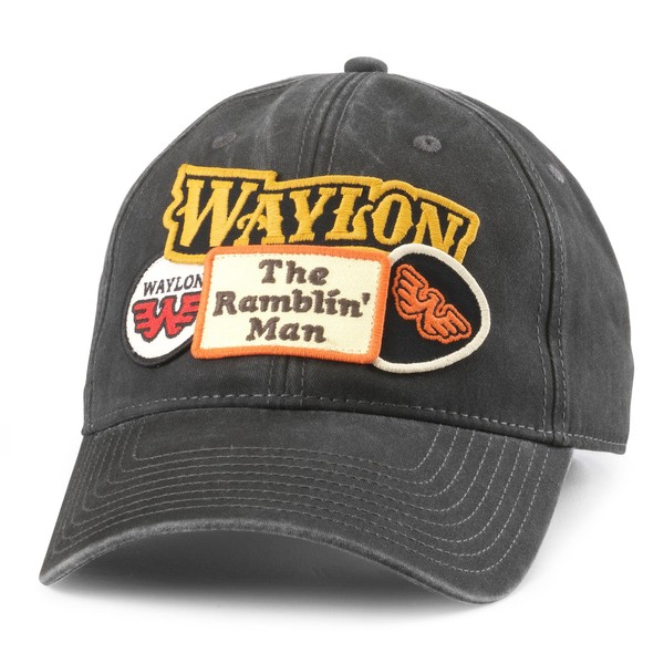 AMERICAN NEEDLE Unisex Waylon Jennings Iconic Adjustable Buckle Strap Hat