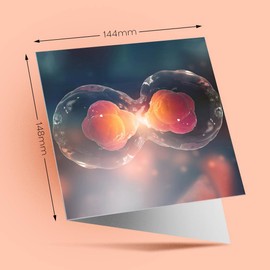 1 x Greeting Card Cell Division Biology Science - Blank Birthday Celebration Anniversary #44548