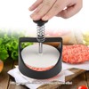 BORDSTRACT Spring-Loaded Stainless Steel Burger Press - Non-Stick Patty Maker
