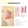 NAILOG Semi-hardened Gel Nail Stickers (34 Pieces), Long Lasting, Salon