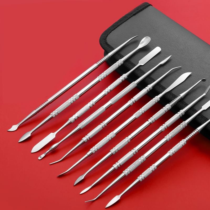 10-Piece Wax Carving Tool Set, Double-Ended Stainless Steel