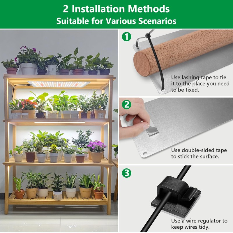 Aumtrly Grow Lights for Indoor Plants, Full Spectrum Under Shelf