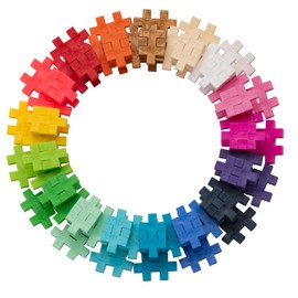 PLUS PLUS Building Blocks Toy - Learn to Build Colorverse, Includes 1000 Colourful Pieces, 6 Baseplates and 10 Wheels, Kids Construction Toys, STEM Learning Resources - Girls and Boys Toys Age 5 Plus