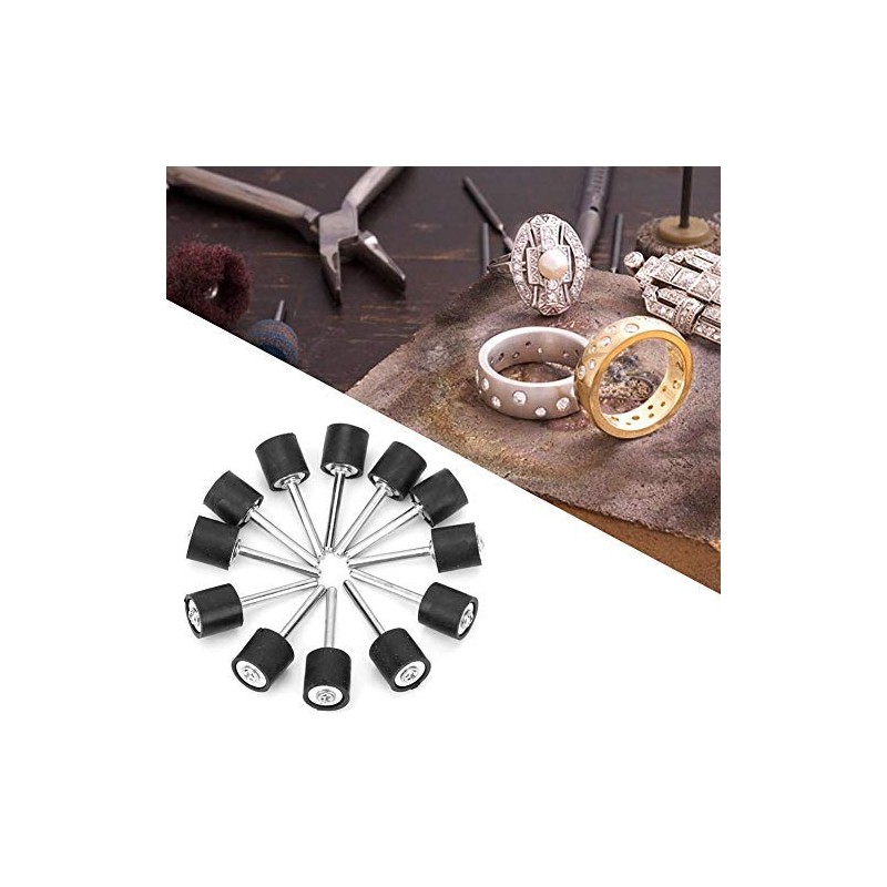 12Pcs Iron Polishing Sanding Drum Holder Rubber Mandrel Standing Sleeve