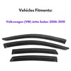 KPY Window Visor Compatible with Volkswagen (VW) Jetta Sedan 2006-2010,